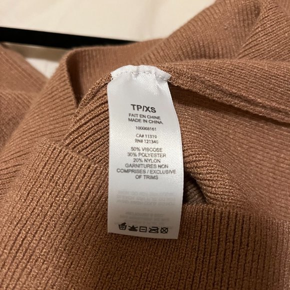 Dynamite Brown Ribbed Sweater Dress - Picture 4 of 4